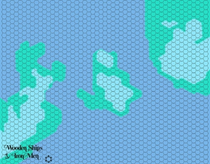 Picture of WSIM Wooden Ships Variant Map - 1in Hexes