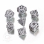 Picture of Tribal Gray-black dice set, Set of 7