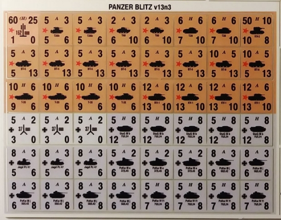 Camelot Games. Panzer Leader Blitz Custom Counters