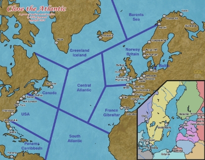 Picture of Close the Atlantic map - laminated, rolled - CtA 