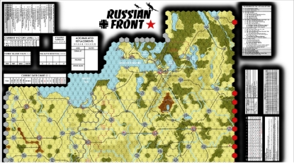 Picture of Russian Front Expanded Map 1in Hexes - One Piece Vinyl