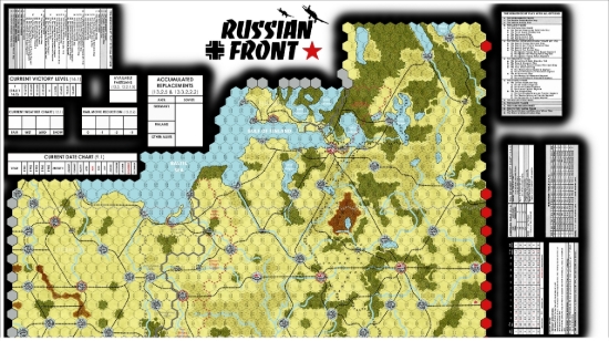 Picture of Russian Front Expanded Map 1in Hexes - One Piece Vinyl