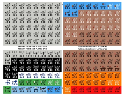 Picture of Russian Front Variant & Replacement Counters 5/8in