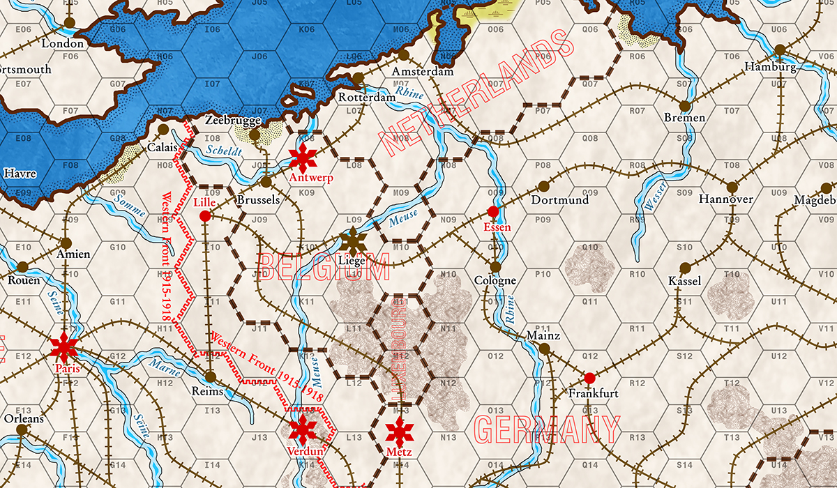 Guns of August 2nd edition map